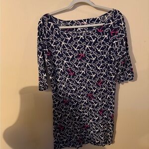 Nautical Anchor Print Dress